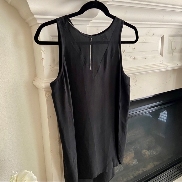 Club Monaco Adee Silk Sleeveless Top Black, Sz XS - Picture 3 of 7